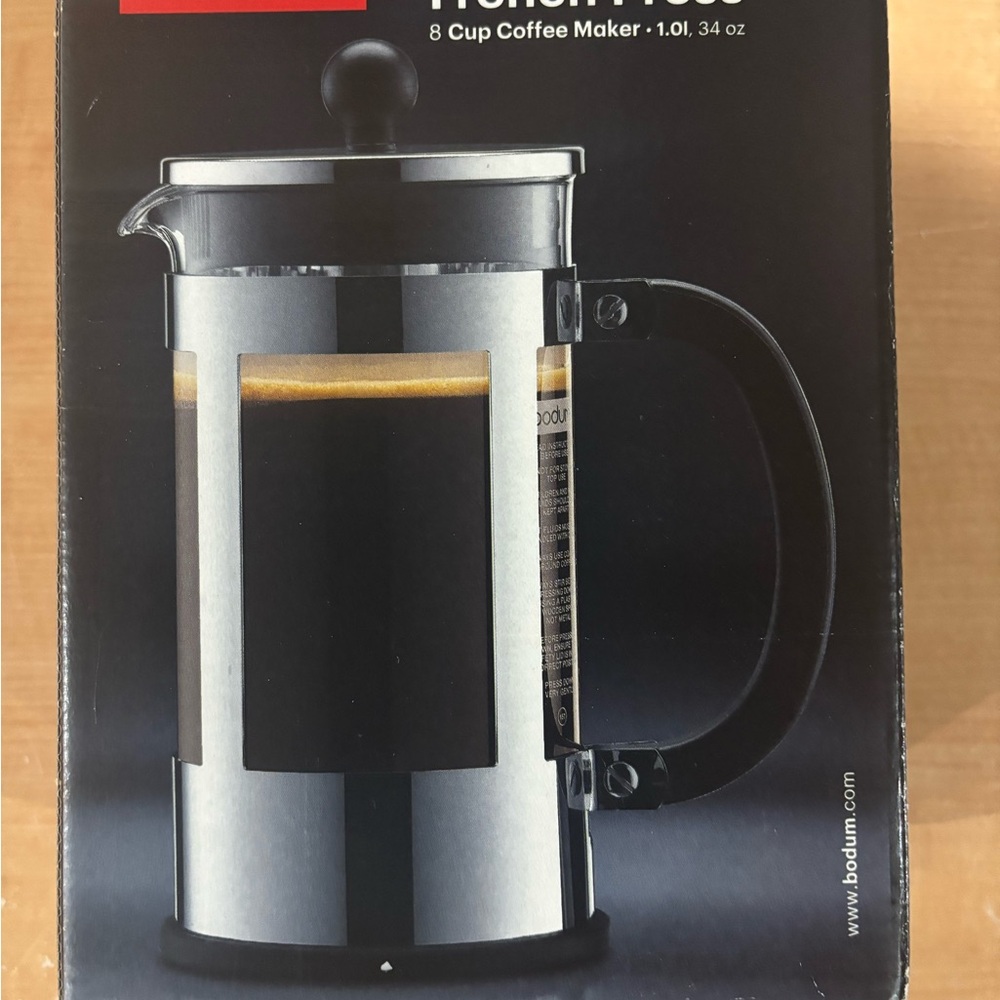 Bodum Silver and Black French Press